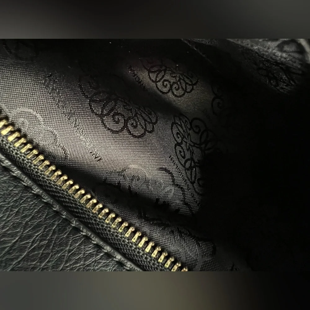 Enzo Angiolini Black Crossbody Bag with Gold Accents